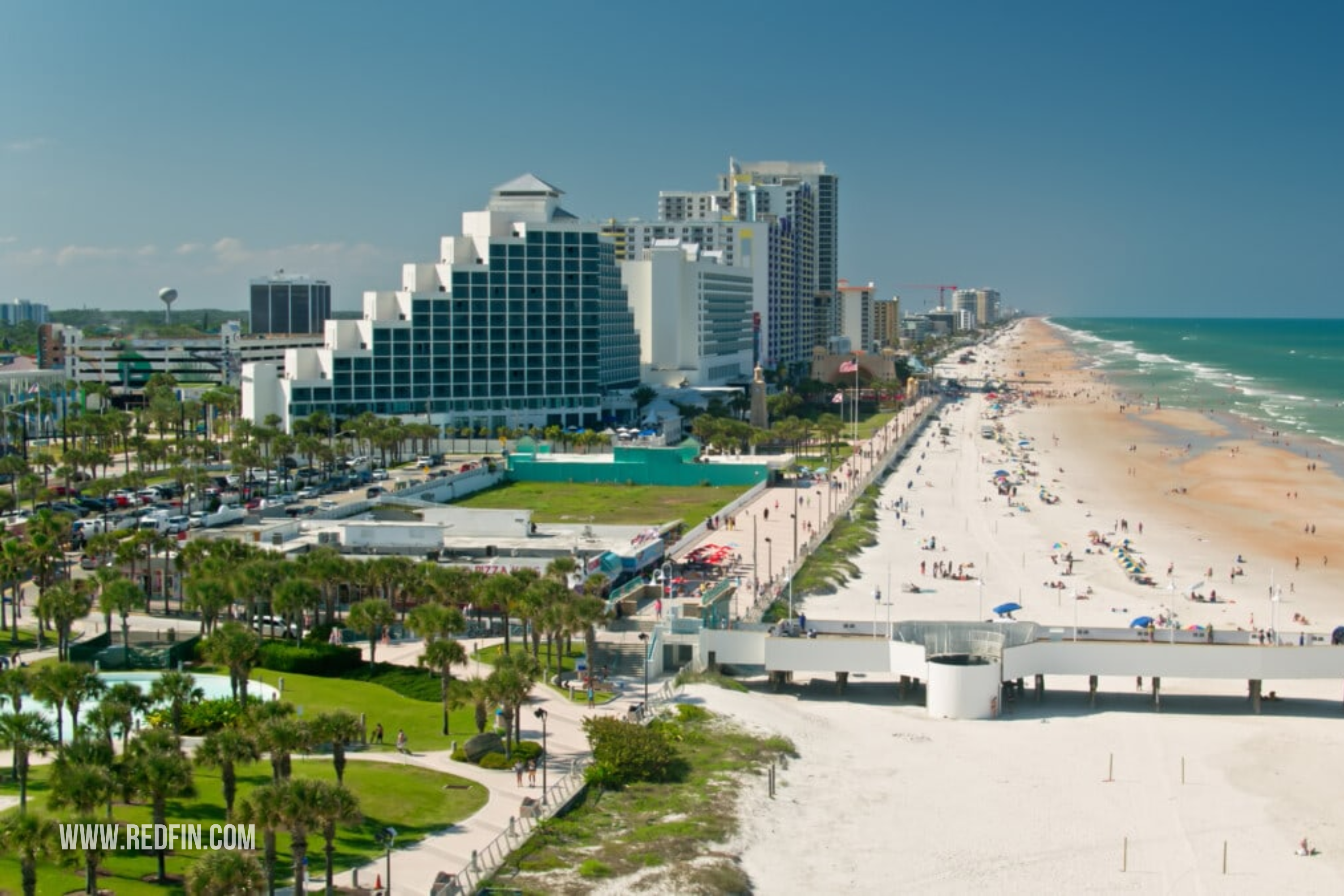 Daytona Beach is famous for its beautiful sandy shores and warm, inviting waters.