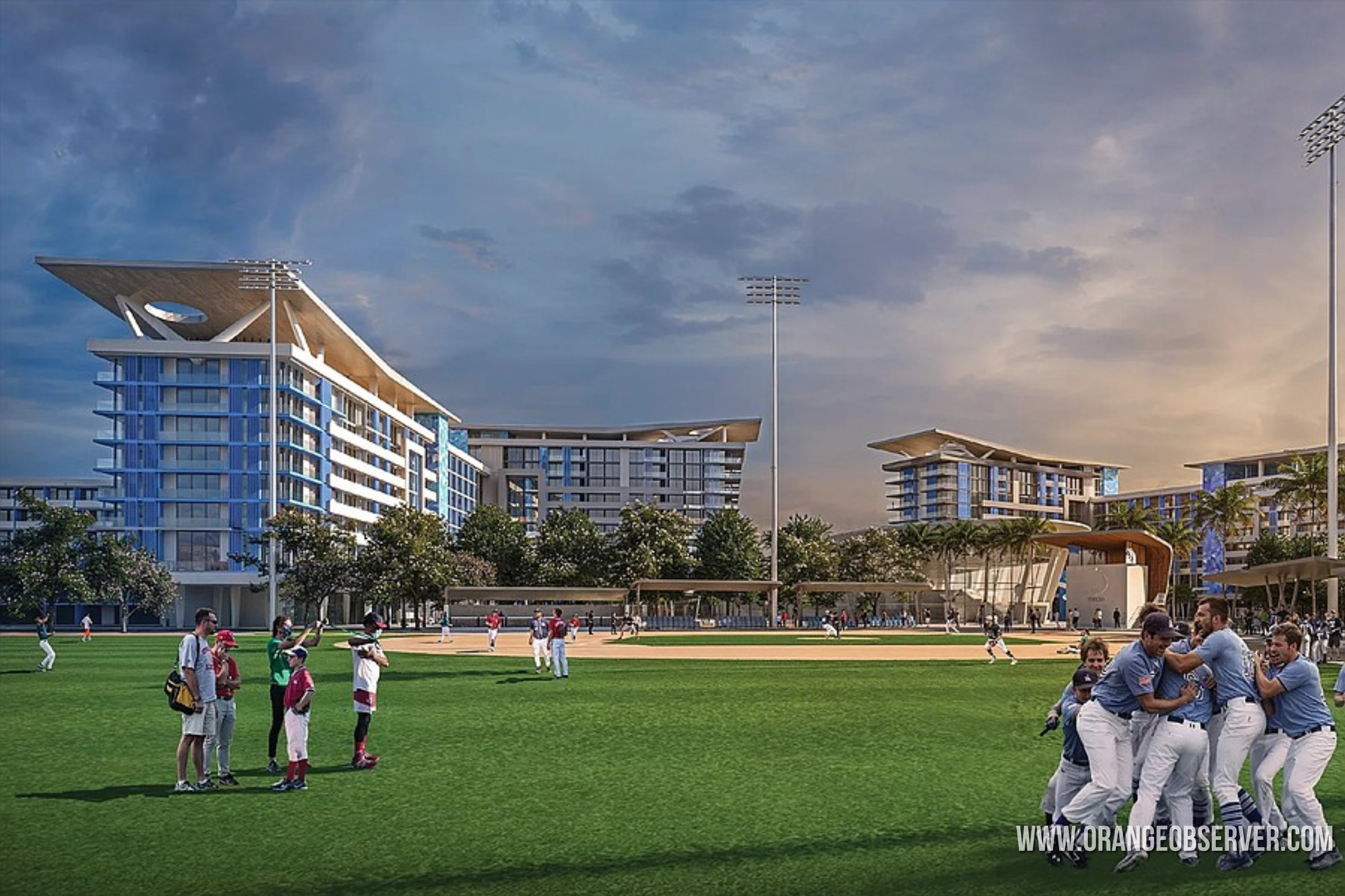 Rendering of The Dynasty _ Ocoee sports complex with fields, riverwalk, and hotels (7)