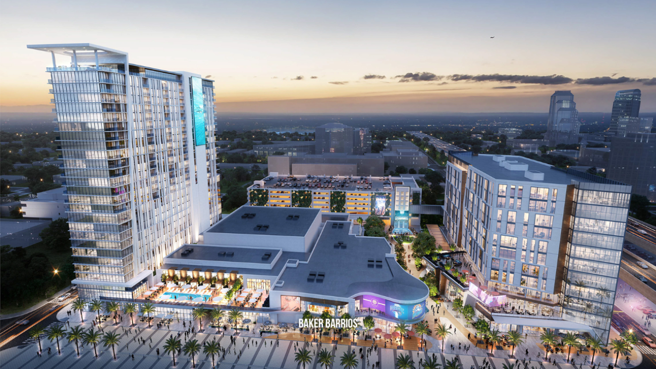 Rendering of the upcoming Westcourt Sports + Entertainment District Orlando development.