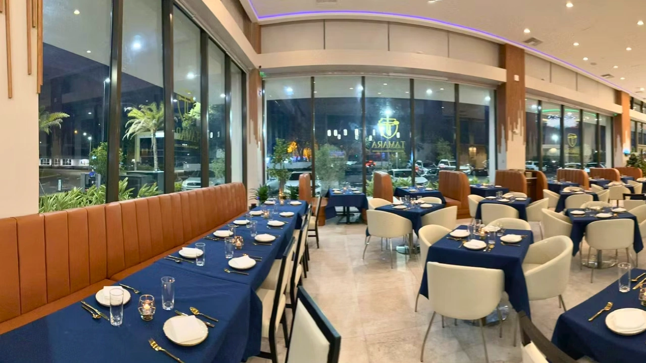 A contemporary dining room image for Tamara Heritage, the Indian restaurant planned for downtown Orlando.