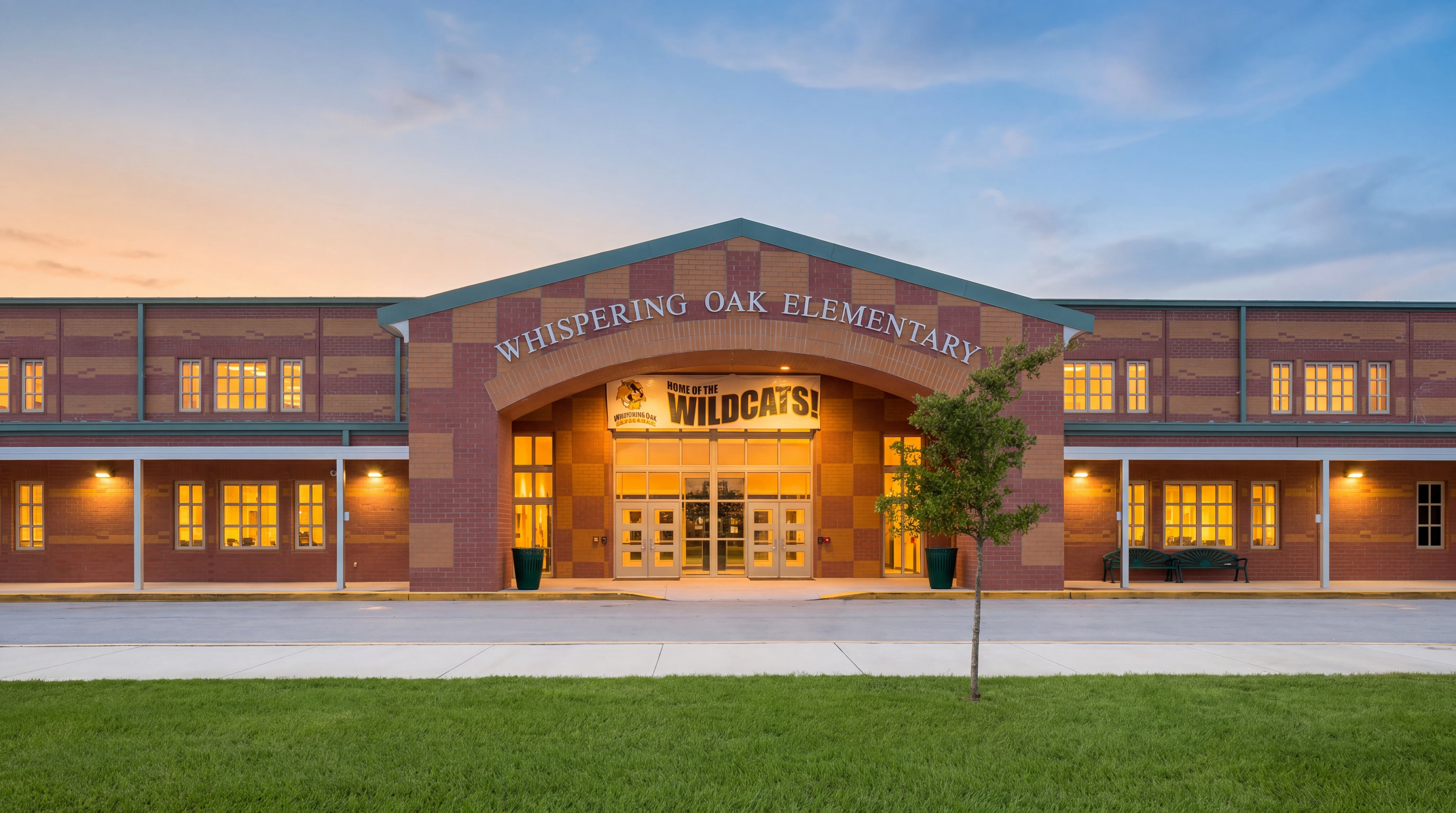Whispering Oak Elementary school exterior in Winter Garden, Florida